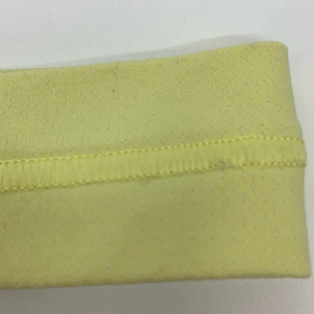 Lululemon Black & White Stripe & Lemon Yellow + Zara Boho String Headband Lot